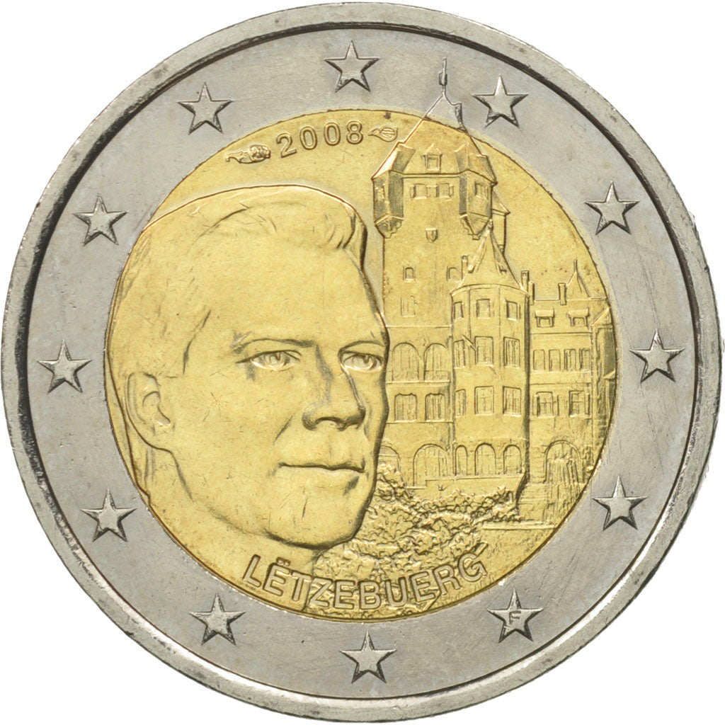 Luxembourg, 2 Euro, 2008, MS(60-62), Bi-Metallic, KM:96