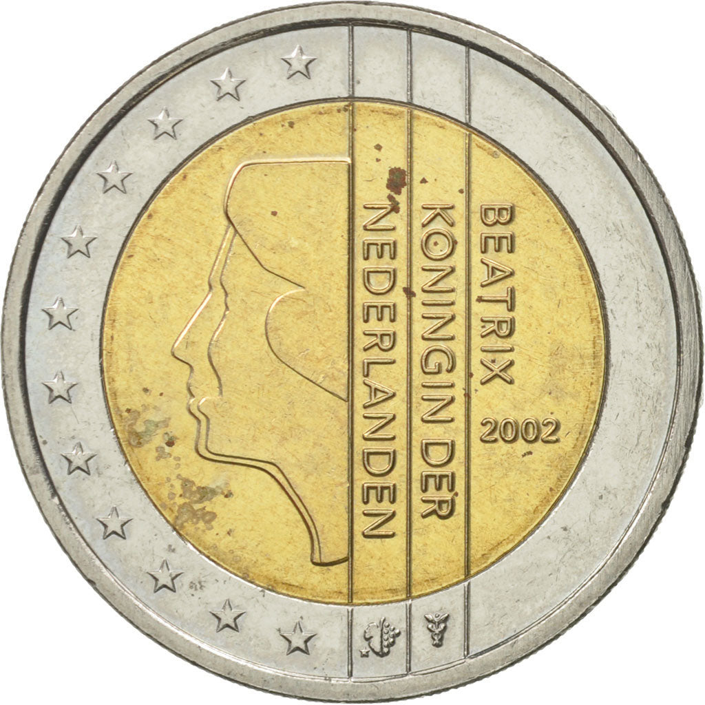 Holandia, 2 Euro, 2002, Utrecht, EF(40-45), Bimetaliczny, KM:241