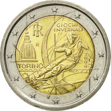 Italia, 2 Euro, Torino Winter Olympics, 2006, BB+, Bi-metallico, KM:246
