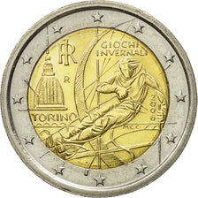 Italien, 2 Euro, Torino Winter Olympics, 2006, SS+, Bi-Metallic, KM:246