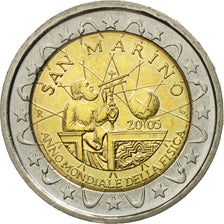 San Marino, 2 Euro, annee mondiale de la physique galilee, 2005, SUP