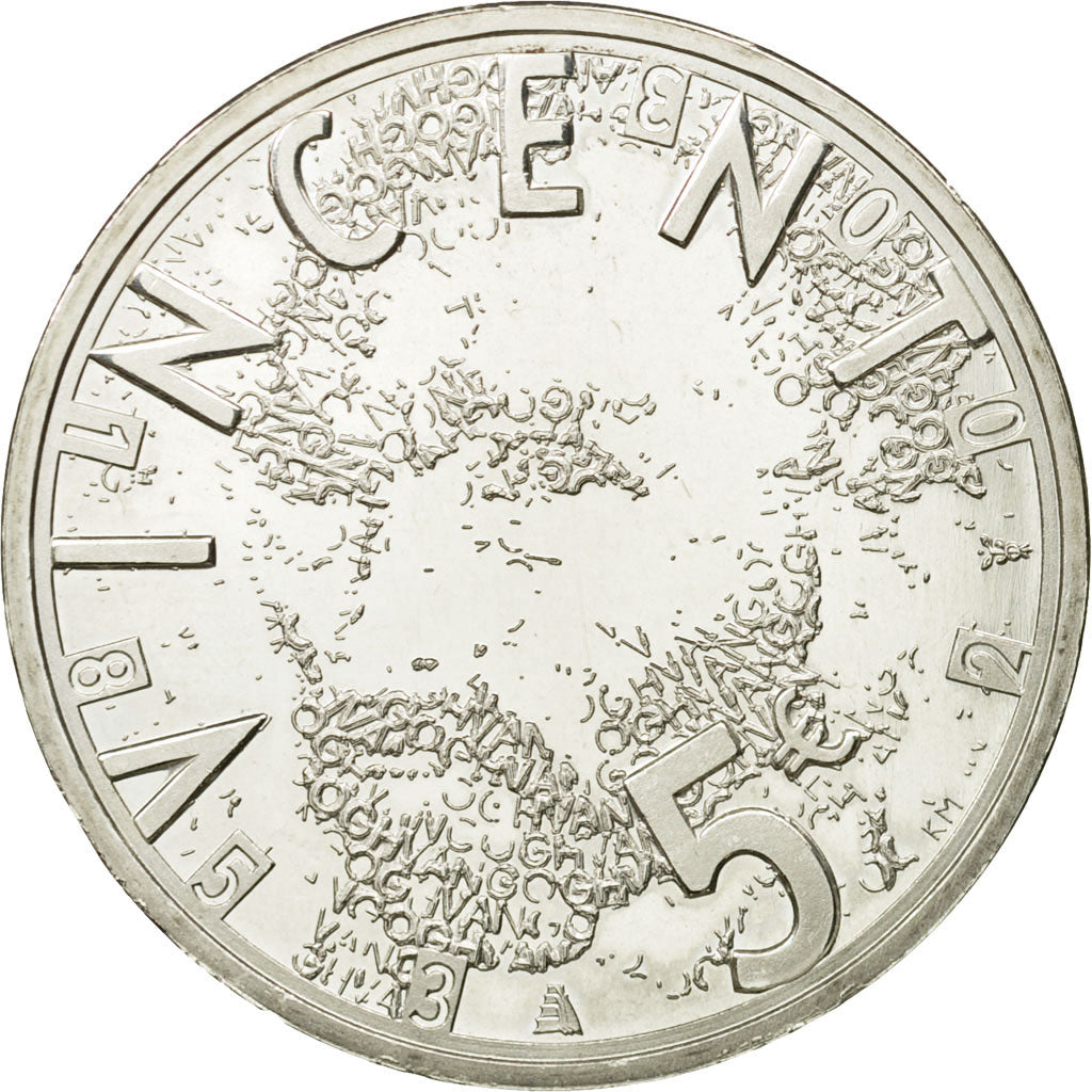 Netherlands, 5 Euro, Vincent Van Gogh, 2003, MS(63), Silver, KM:245