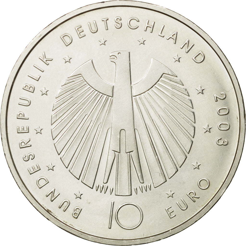 Federale Duitse Republiek, 10 Euro, fifa 2006, 2003, UNC-, Zilver, KM:223