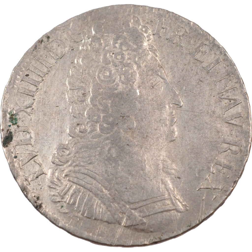 FRANCE, Écu aux 3 couronnes, ECU, 1709, Bordeaux, KM #386.9, EF(40-45), Silver,