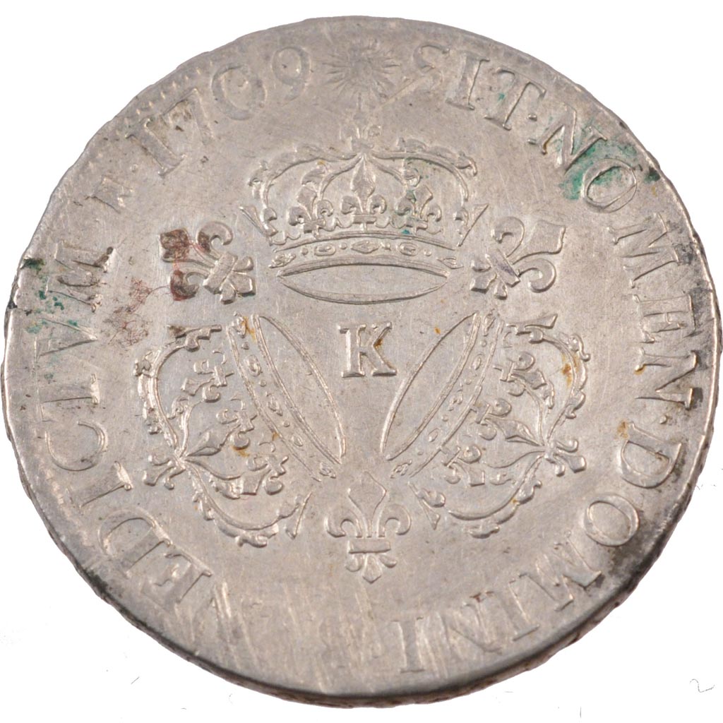 FRANCE, Écu aux 3 couronnes, ECU, 1709, Bordeaux, KM #386.9, EF(40-45), Silver,