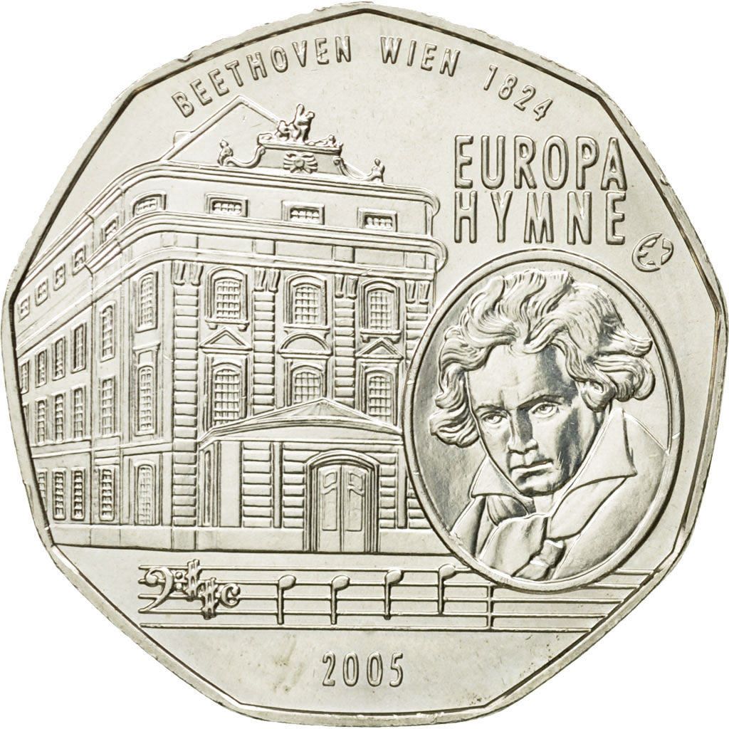 Austria, 5 Euro, 10th Anniversary of Austrian E U Membership, 2005, MS(63)