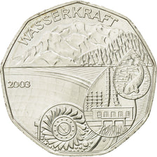 Austria, 5 Euro, Water Power, 2003, MS(63), Silver, KM:3105