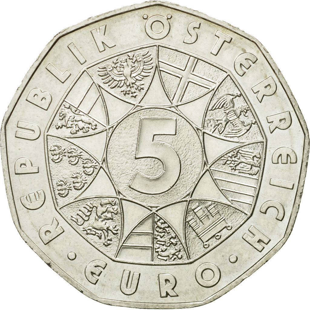 Austria, 5 Euro, Water Power, 2003, MS(63), Silver, KM:3105