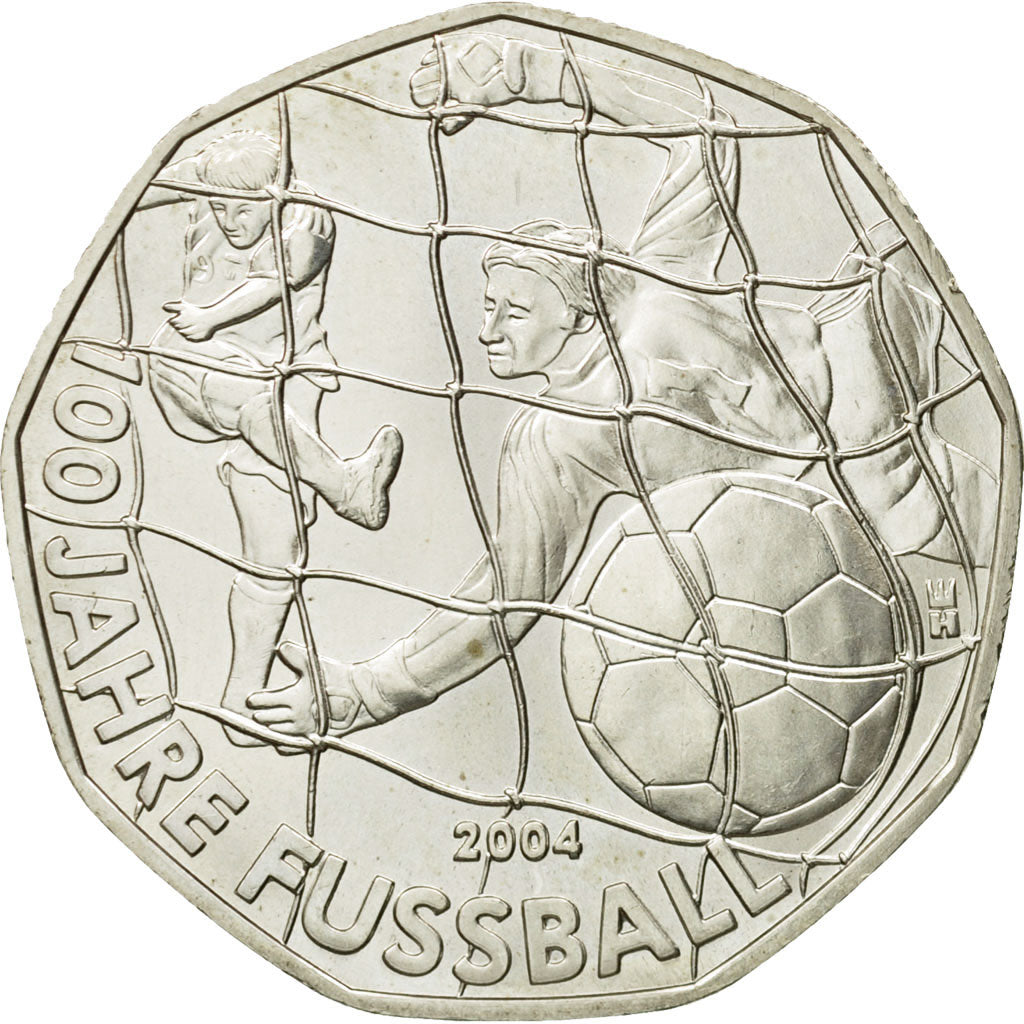 Austria, 5 Euro, centennial of austrian soccer, 2004, MS(63), Silver, KM:3113