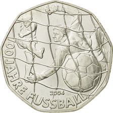 Austria, 5 Euro, centennial of austrian soccer, 2004, MS(63), Silver, KM:3113