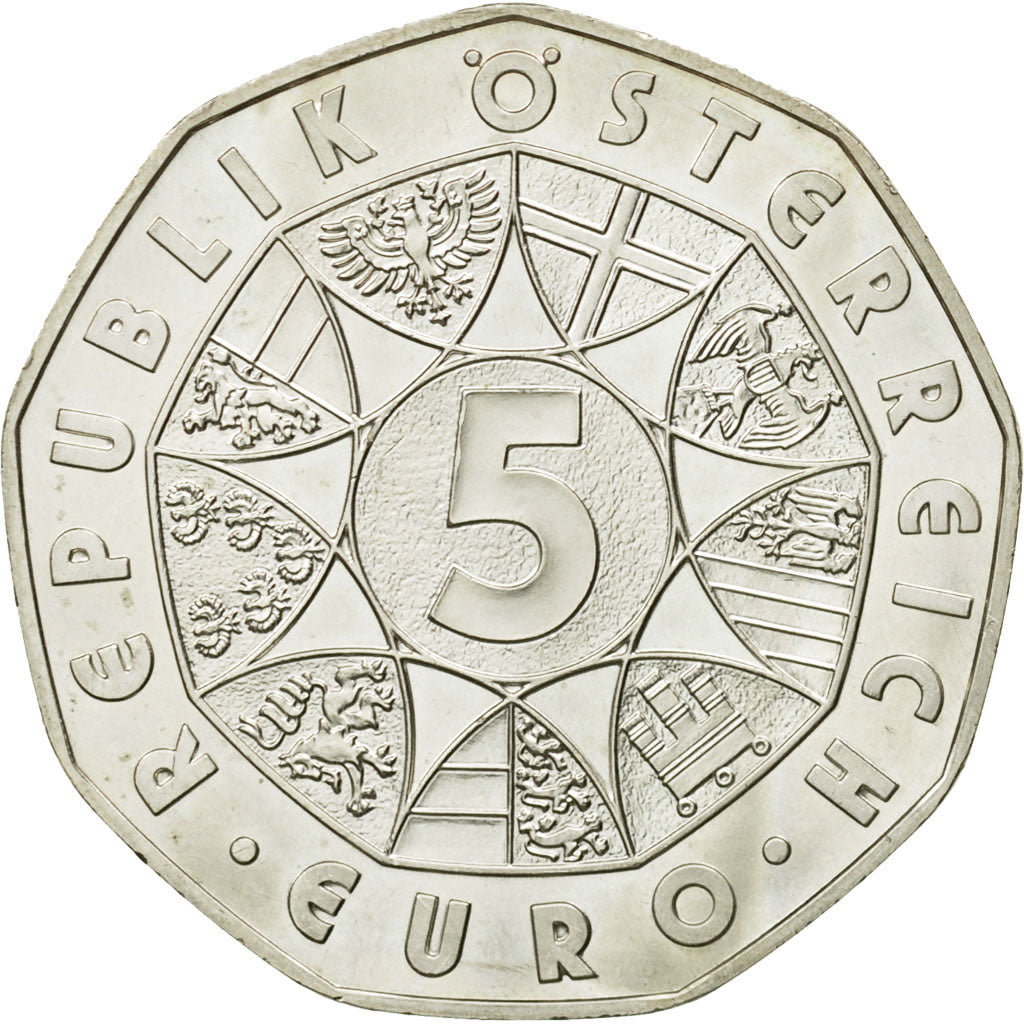Austria, 5 Euro, centennial of austrian soccer, 2004, MS(63), Silver, KM:3113
