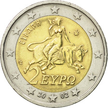 Greece, 2 Euro, 2002, EF(40-45), Bi-Metallic, KM:188