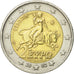 Greece, 2 Euro, 2002, EF(40-45), Bi-Metallic, KM:188