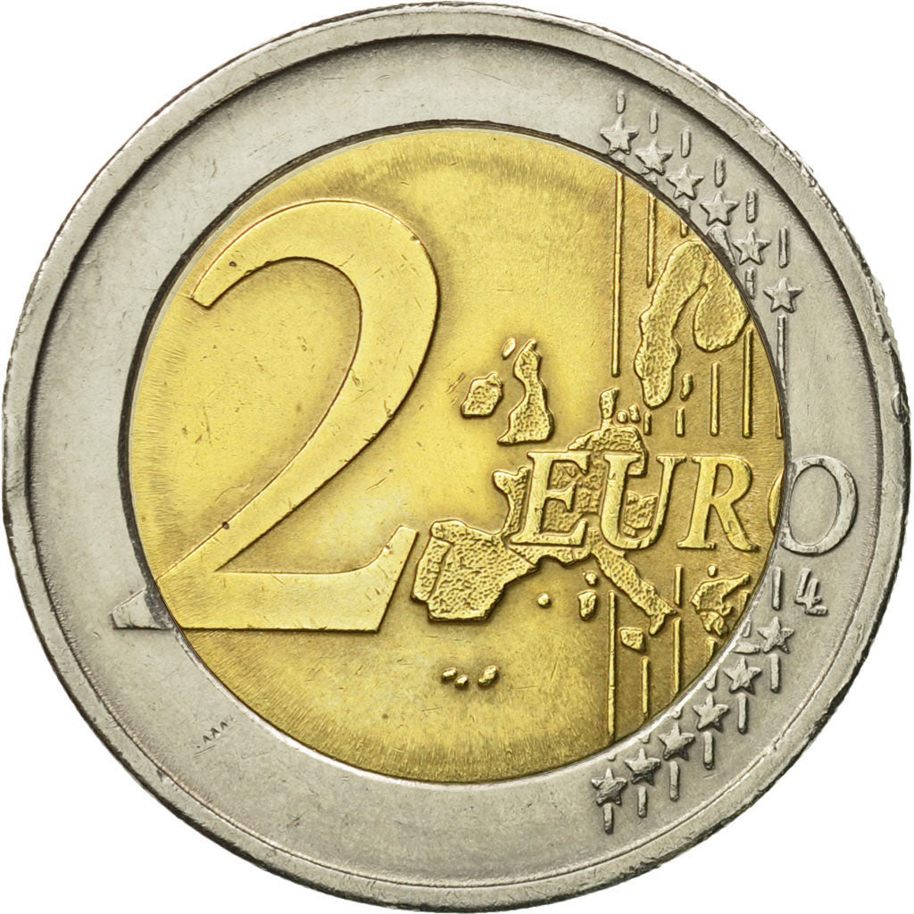 Greece, 2 Euro, 2002, EF(40-45), Bi-Metallic, KM:188