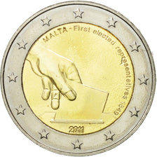 Malta, 2 Euro, First Elected Representatives of 1849, 2011, VZ+, Bi-Metallic