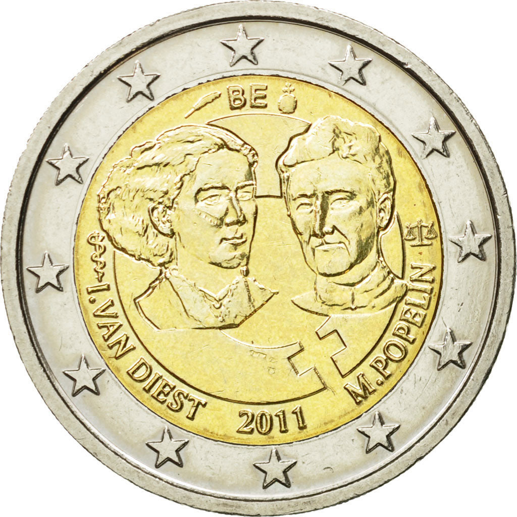 Belgium, 2 Euro, International Women's Day, 100th Anniversary, 2011, AU(50-53)