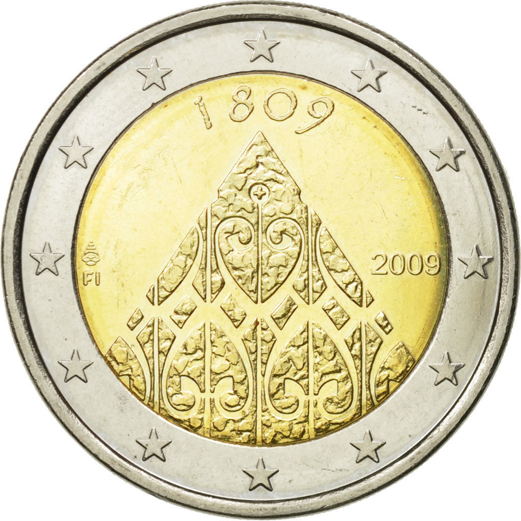Finlande, 2 Euro, Finnish Autonomy, 200th Anniversary, 2009, TTB+, Bi-Metallic