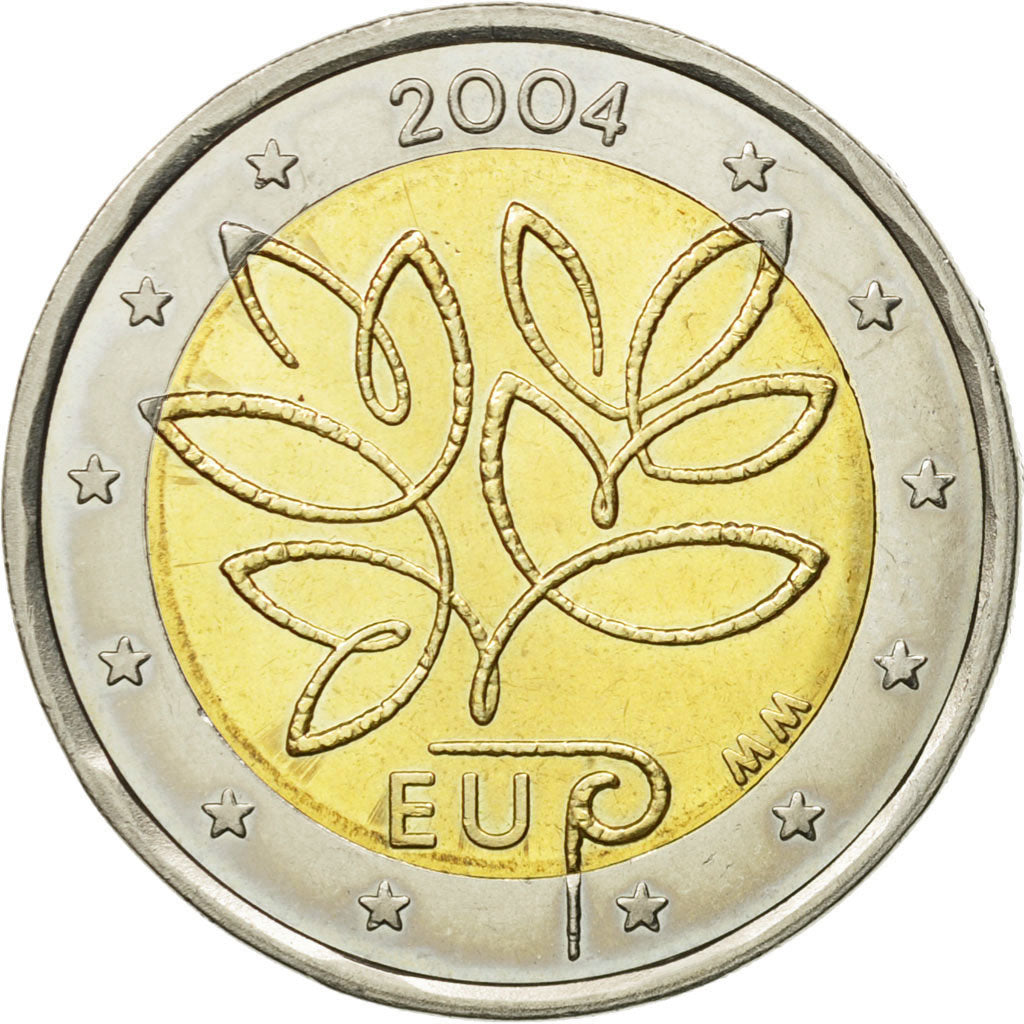Finland, 2 Euro, EU expansion, 2004, AU(50-53), Bi-Metallic, KM:114