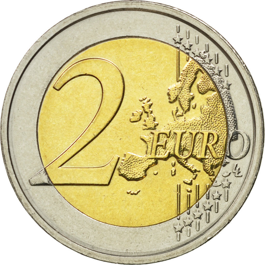 Greece, 2 Euro, 2010, MS(60-62), Bi-Metallic, KM:215