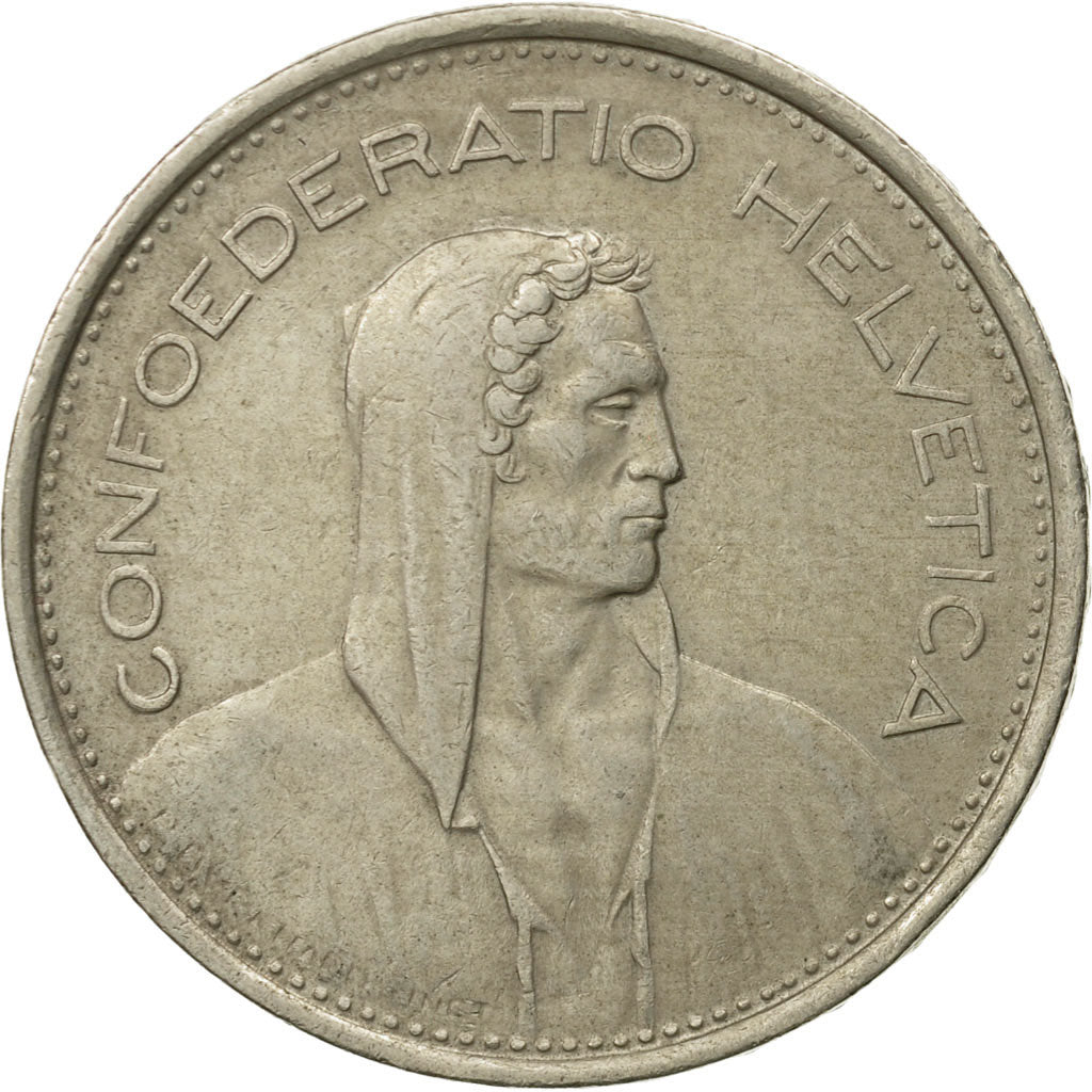 Moneta, Svizzera, 5 Francs, 1968, Bern, MB, Rame-nichel, KM:40a.1