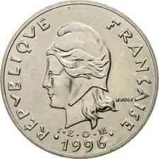 Coin, New Caledonia, 20 Francs, 1996, Paris, MS(60-62), Nickel, KM:12