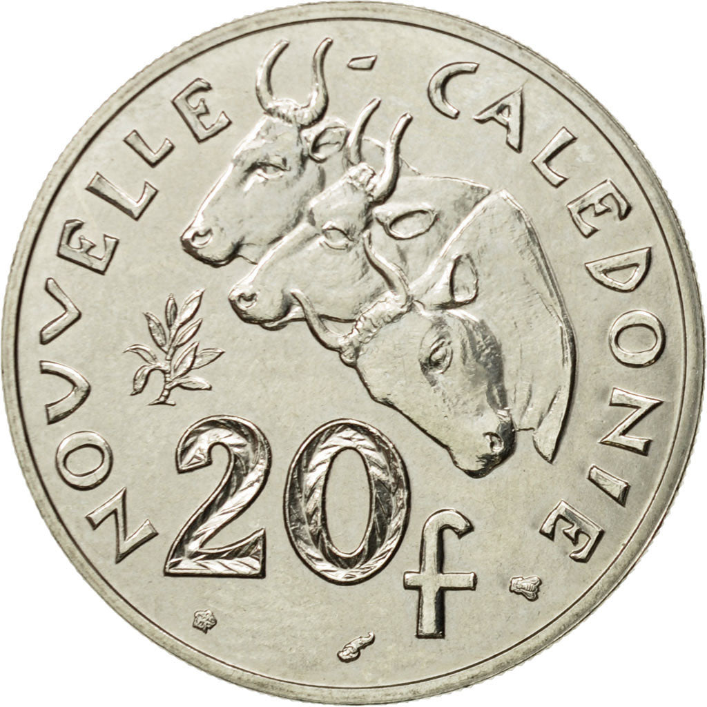 Coin, New Caledonia, 20 Francs, 1996, Paris, MS(60-62), Nickel, KM:12