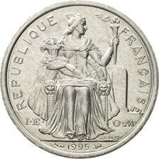 Coin, New Caledonia, 2 Francs, 1995, Paris, MS(63), Aluminum, KM:14