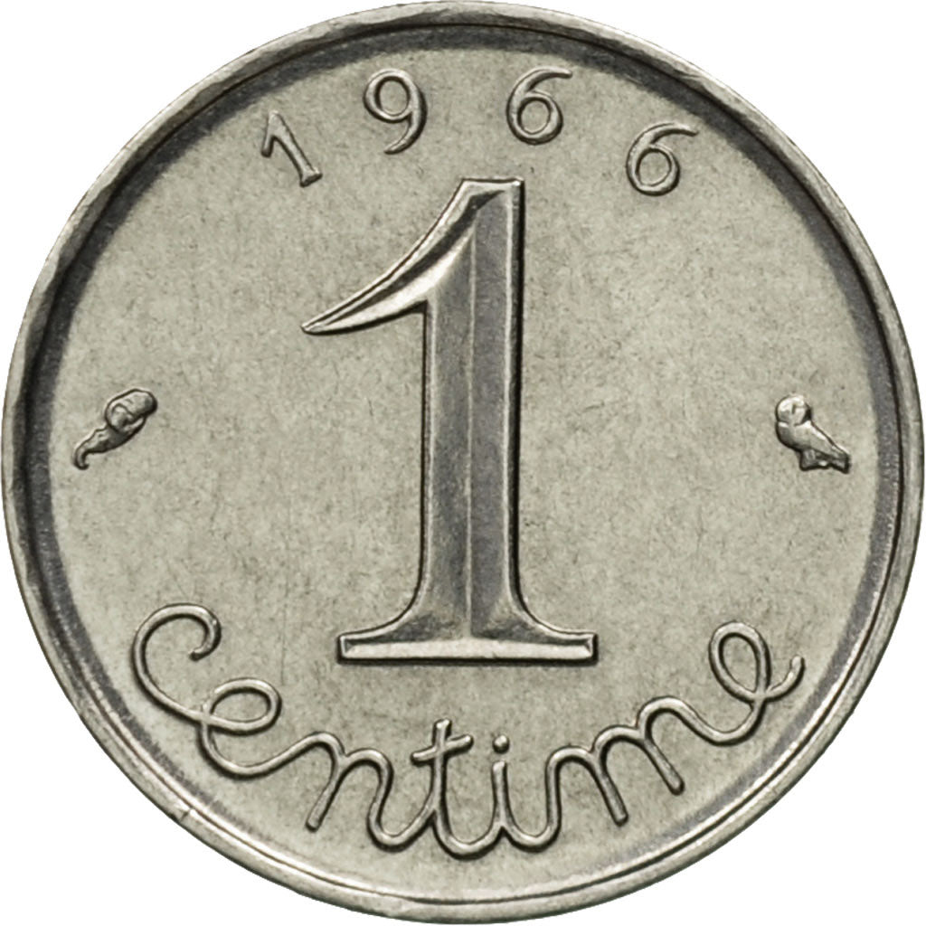 Coin, France, Épi, Centime, 1966, Paris, MS(60-62), Stainless Steel, KM:928