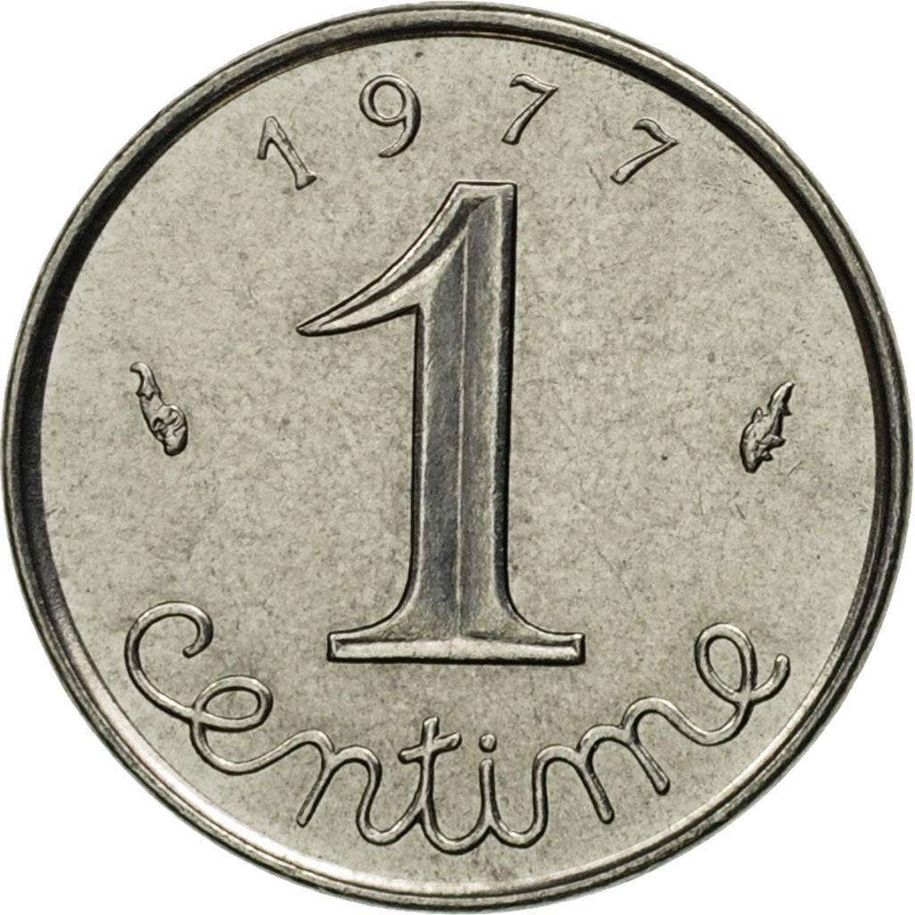 Coin, France, Épi, Centime, 1977, Paris, MS(60-62), Stainless Steel, KM:928