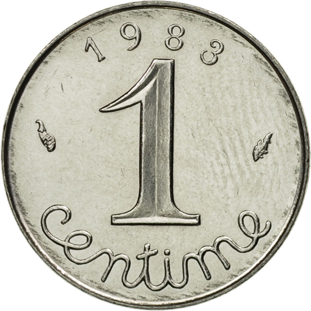 Coin, France, Épi, Centime, 1983, Paris, EF(40-45), Stainless Steel, KM:928