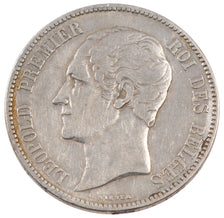 BELGIUM, 5 Francs, 5 Frank, 1853, KM #17, VF(30-35), Silver, 24.65