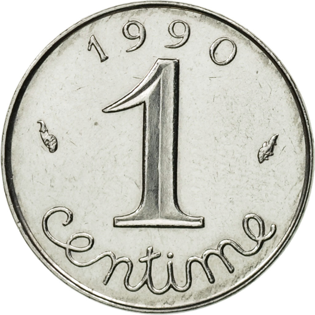 Moneta, Francia, Épi, Centime, 1990, Paris, SPL-, Acciaio inossidabile, KM:928