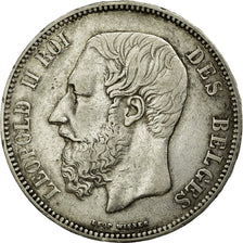 Coin, Belgium, Leopold II, 5 Francs, 5 Frank, 1867, EF(40-45), Silver, KM:24