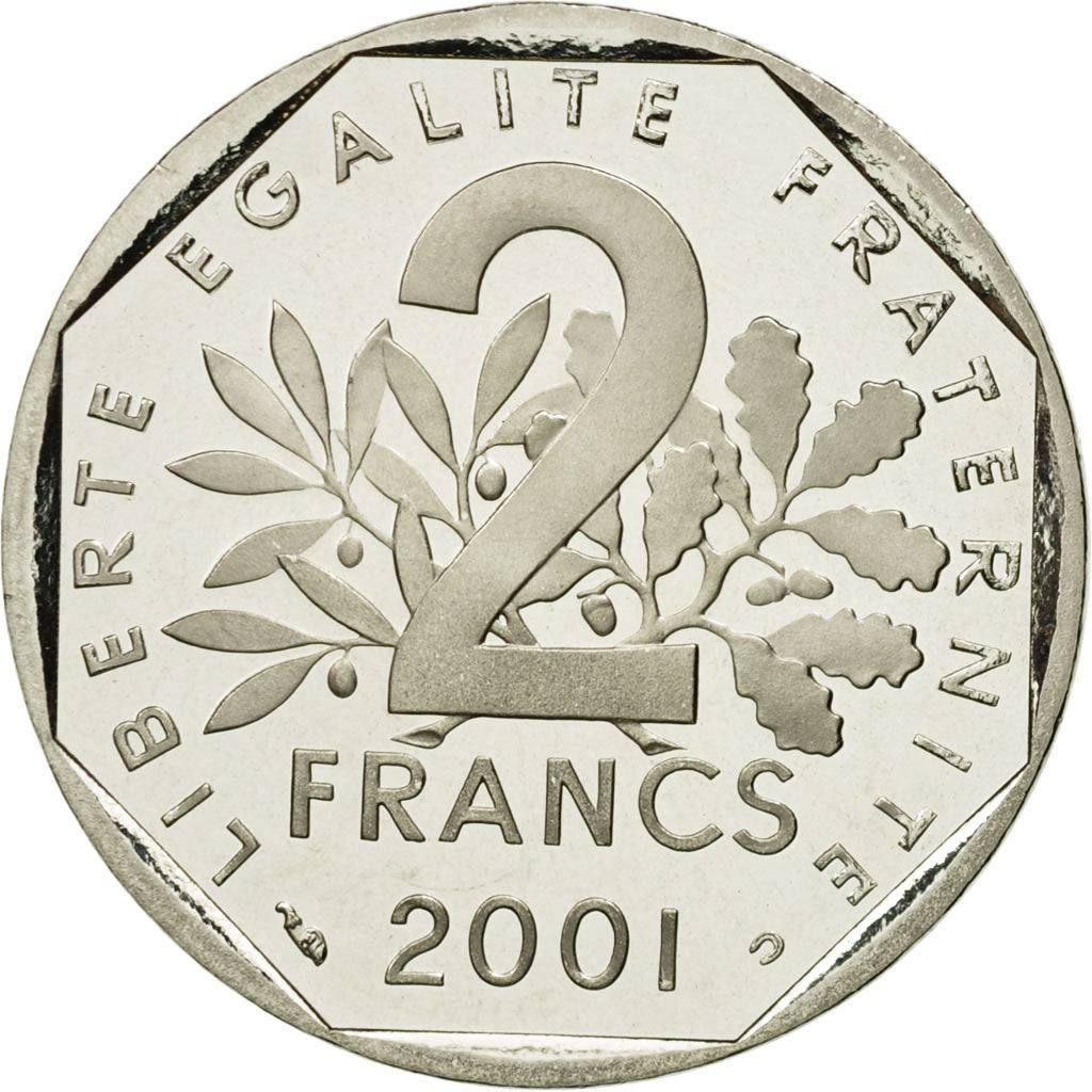 Monnaie, France, Semeuse, 2 Francs, 2001, FDC, Nickel, Gadoury:547b, KM:942.2