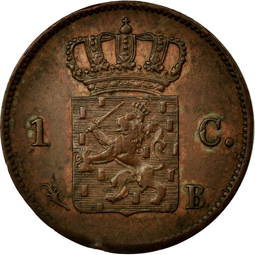 Coin, Netherlands, William I, Cent, 1823, Brussels, AU(50-53), Copper, KM:47