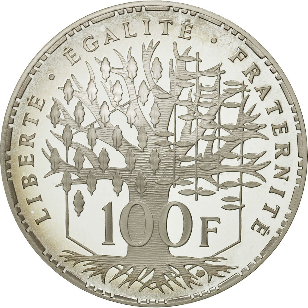 Moneta, Francja, 100 Francs, 2001, MS(65-70), Srebro, Gadoury:898a