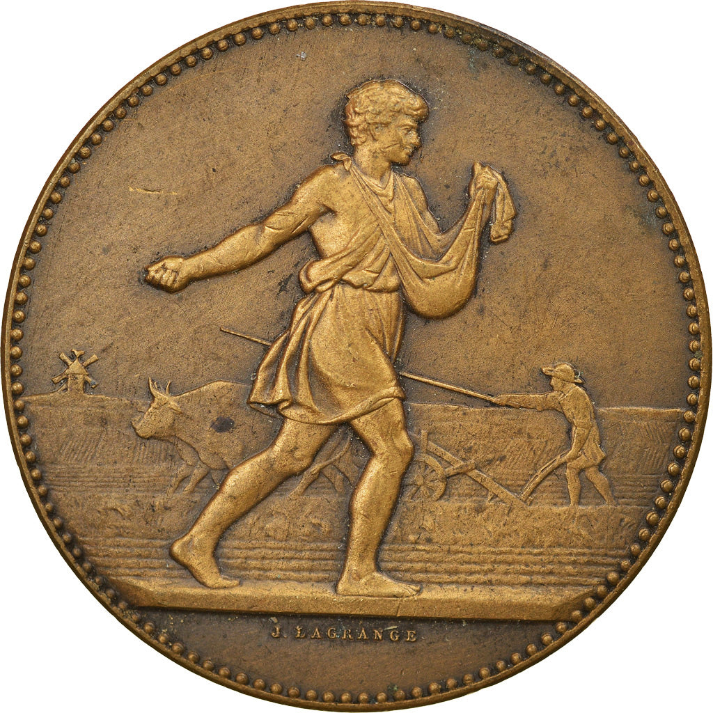 França, Medal, Concours d'Agriculture, Race Bovine Froment, 1927, Mattei