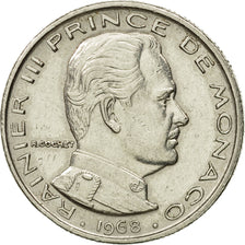 Coin, Monaco, Rainier III, 1/2 Franc, 1968, EF(40-45), Nickel, KM:145