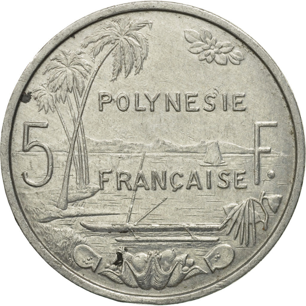 Coin, French Polynesia, 5 Francs, 1993, Paris, EF(40-45), Aluminum, KM:12