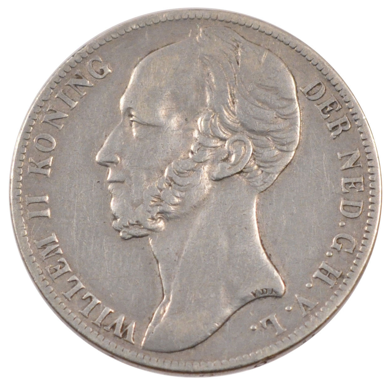 Paesi Bassi, William II, Gulden, 1846, MB+, Argento, KM:66