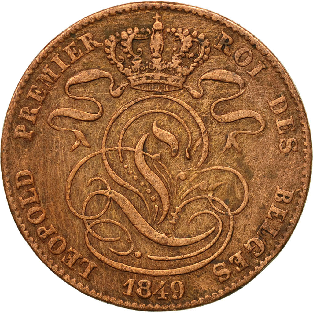 Coin, Belgium, Leopold I, 5 Centimes, 1849, VF(30-35), Copper, KM:5.1