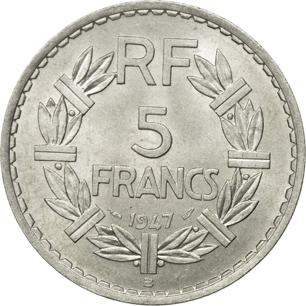 Coin, France, Lavrillier, 5 Francs, 1947, Beaumont - Le Roger, AU(55-58)