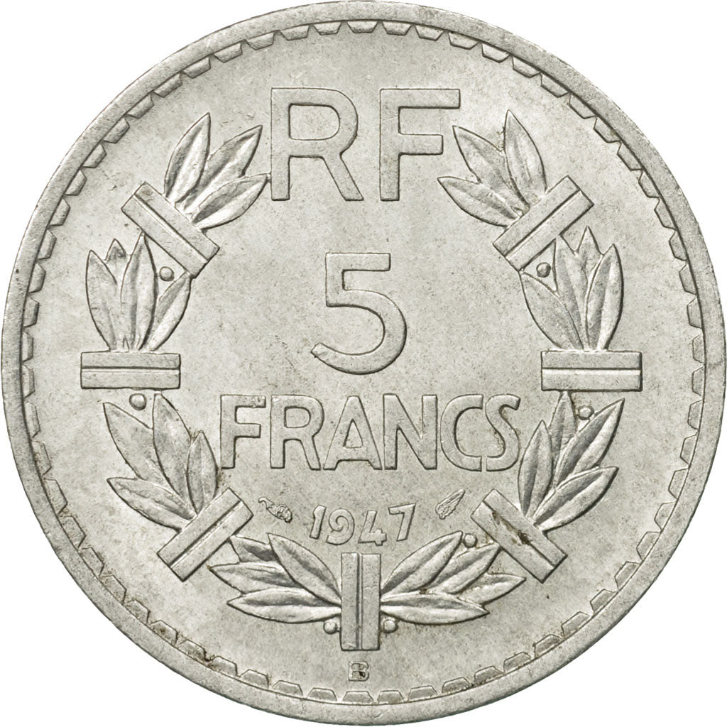 Coin, France, Lavrillier, 5 Francs, 1947, Beaumont - Le Roger, AU(50-53)