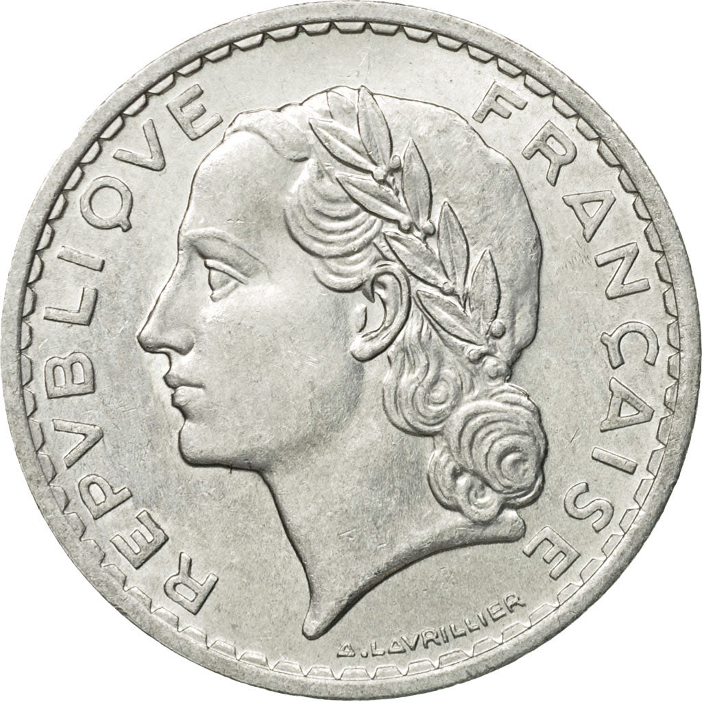 Monnaie, France, Lavrillier, 5 Francs, 1949, Paris, SUP, Aluminium