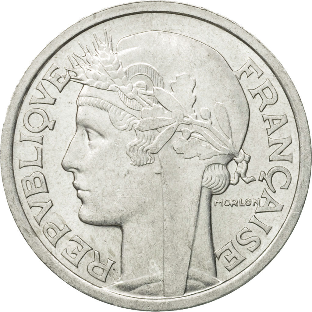 Munten, Frankrijk, Morlon, 2 Francs, 1948, PR, Aluminium, KM:886a.1