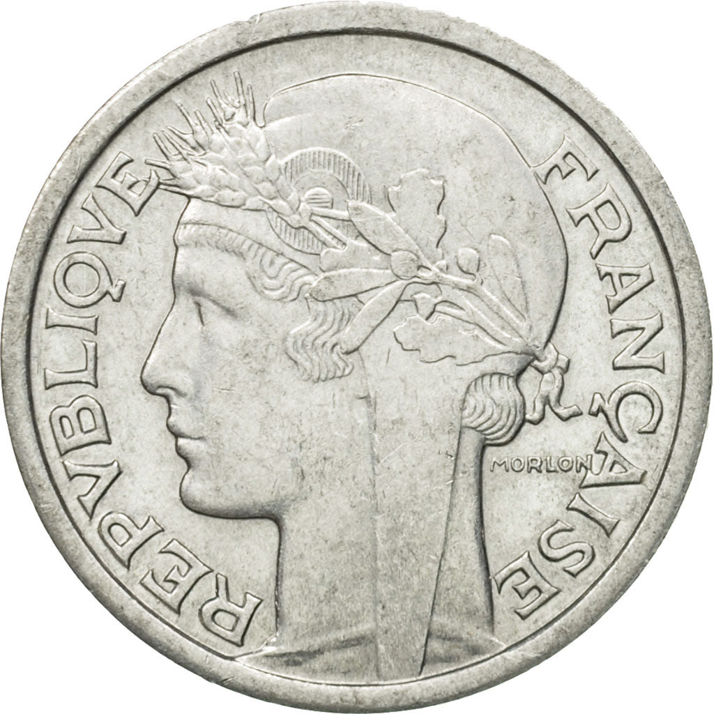 Coin, France, Morlon, Franc, 1946, Beaumont - Le Roger, AU(55-58), Aluminum