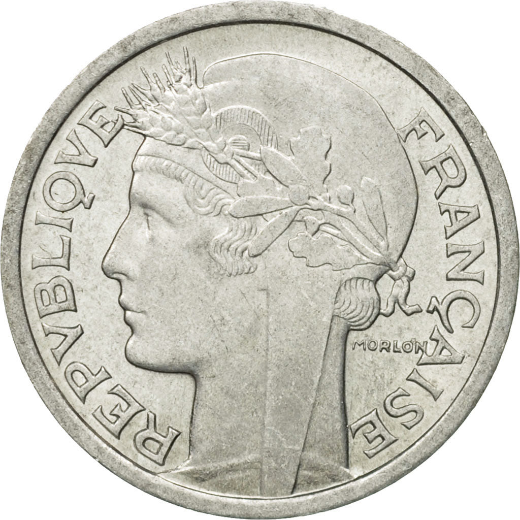 Coin, France, Morlon, Franc, 1948, Beaumont - Le Roger, AU(50-53), Aluminum