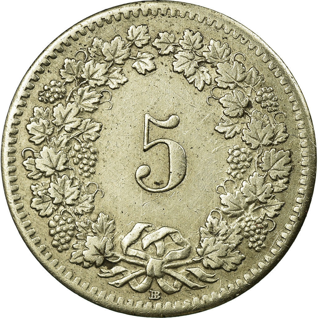 Coin, Switzerland, 5 Rappen, 1851, Strasbourg, AU(50-53), Billon, KM:5
