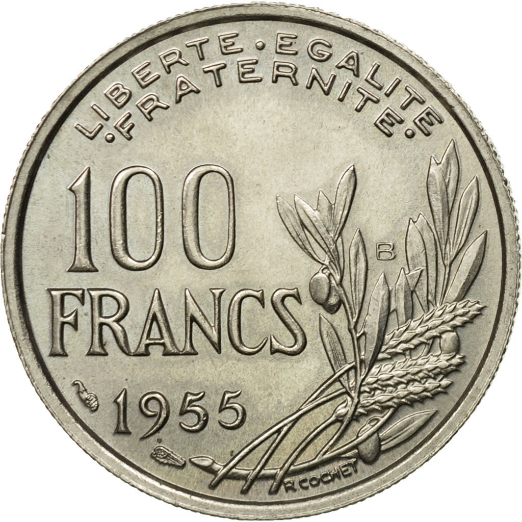 Coin, France, Cochet, 100 Francs, 1955, Beaumont - Le Roger, MS(60-62)