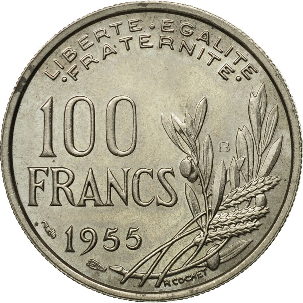 Coin, France, Cochet, 100 Francs, 1955, Beaumont - Le Roger, AU(55-58)